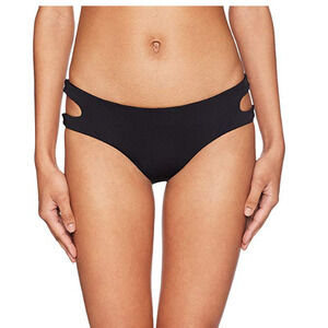 Bikini Lab Cut Out Hipster Bikini Swimsuit Bottom Black Size S